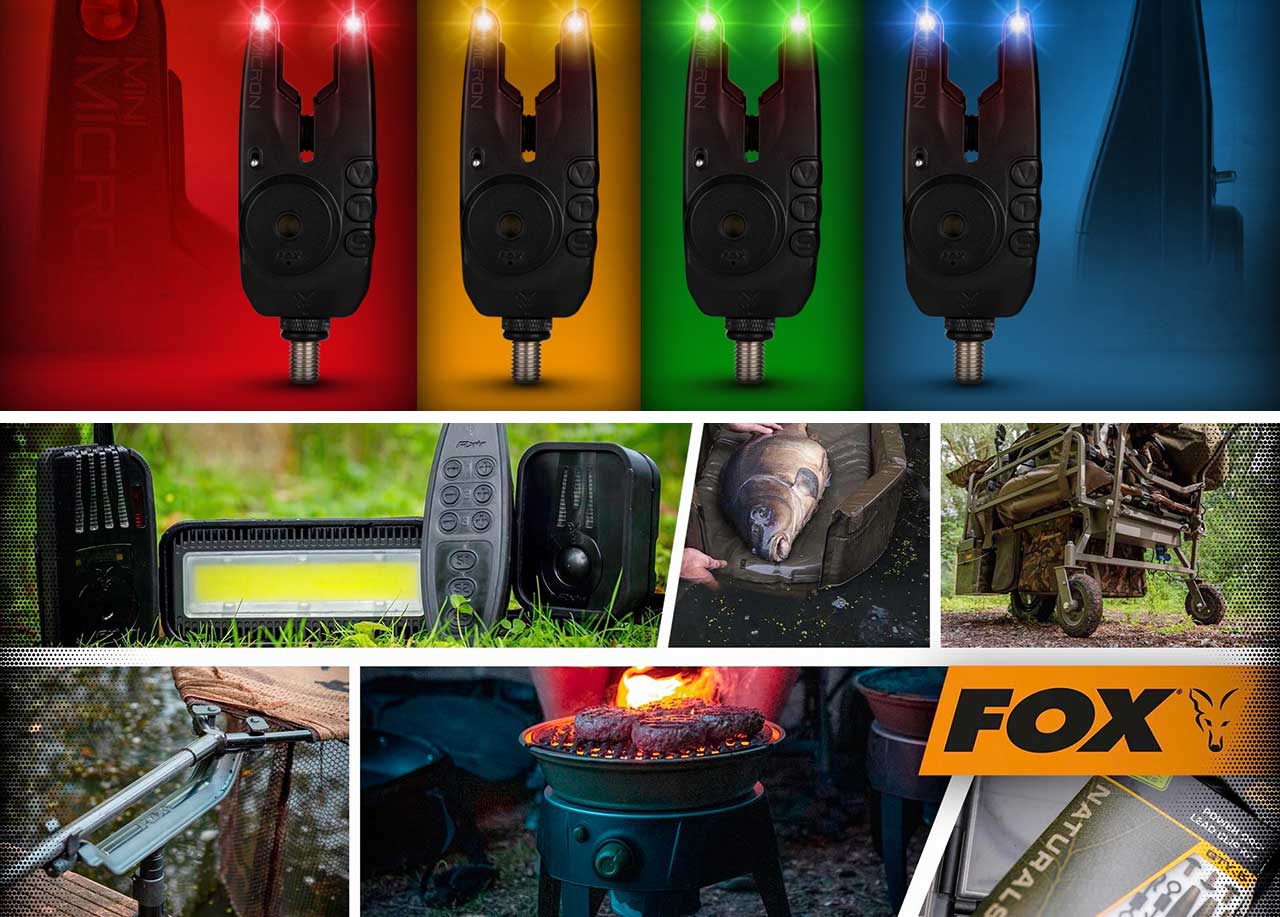 Fox kaprárske vybavenie, prúty, navijaky, stany